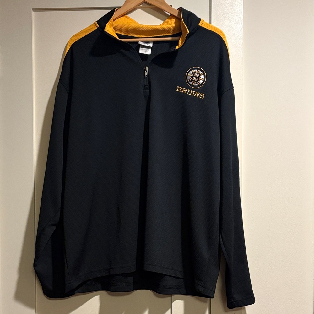 NHL Boston Bruins Quarter Zip Size XL